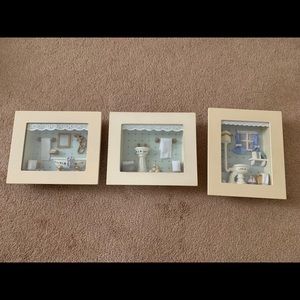 3 pc set shadow box bathroom pictures